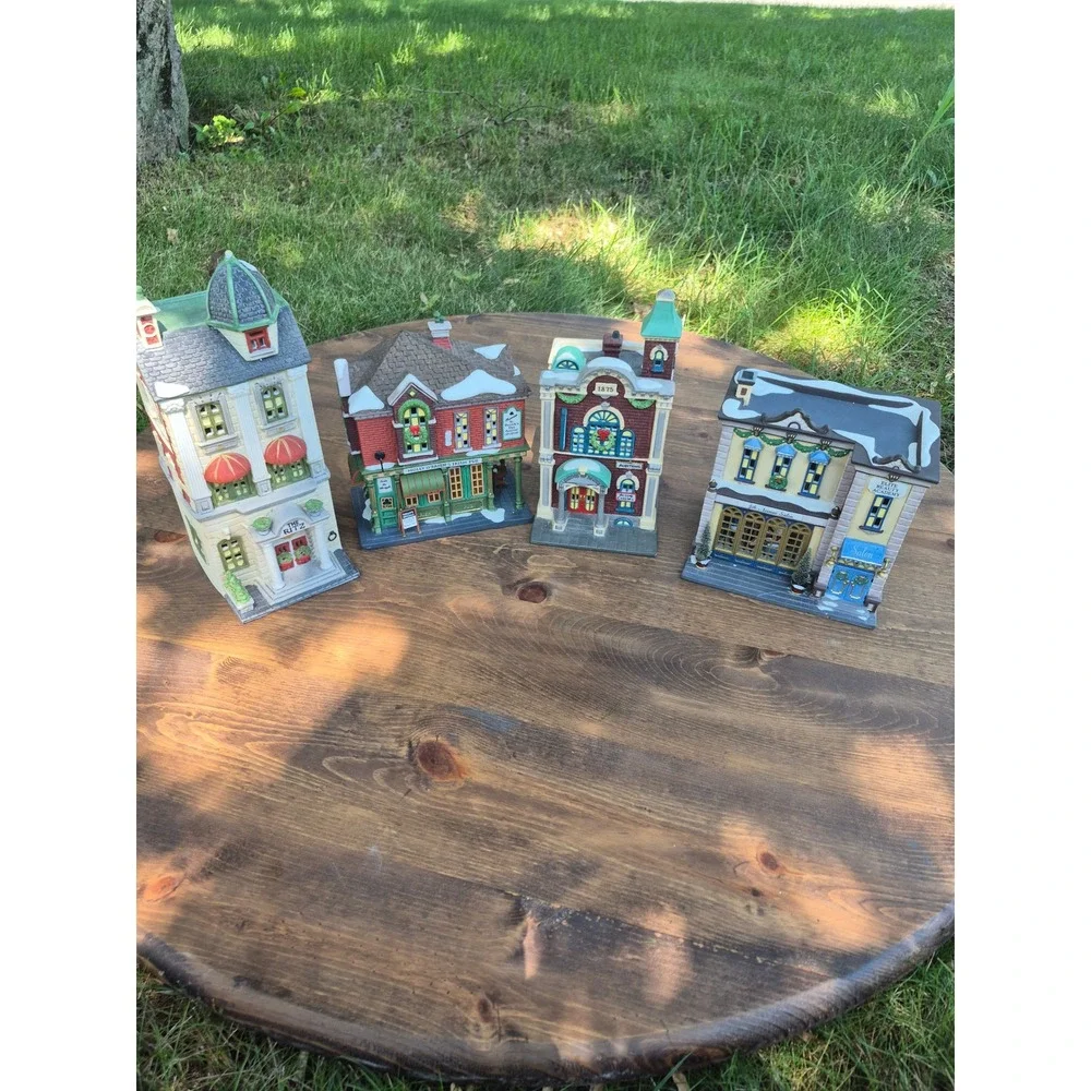 Department 56 Christmas Village Lot of 4 Ritz Pub Dance School 5th Ave Salon